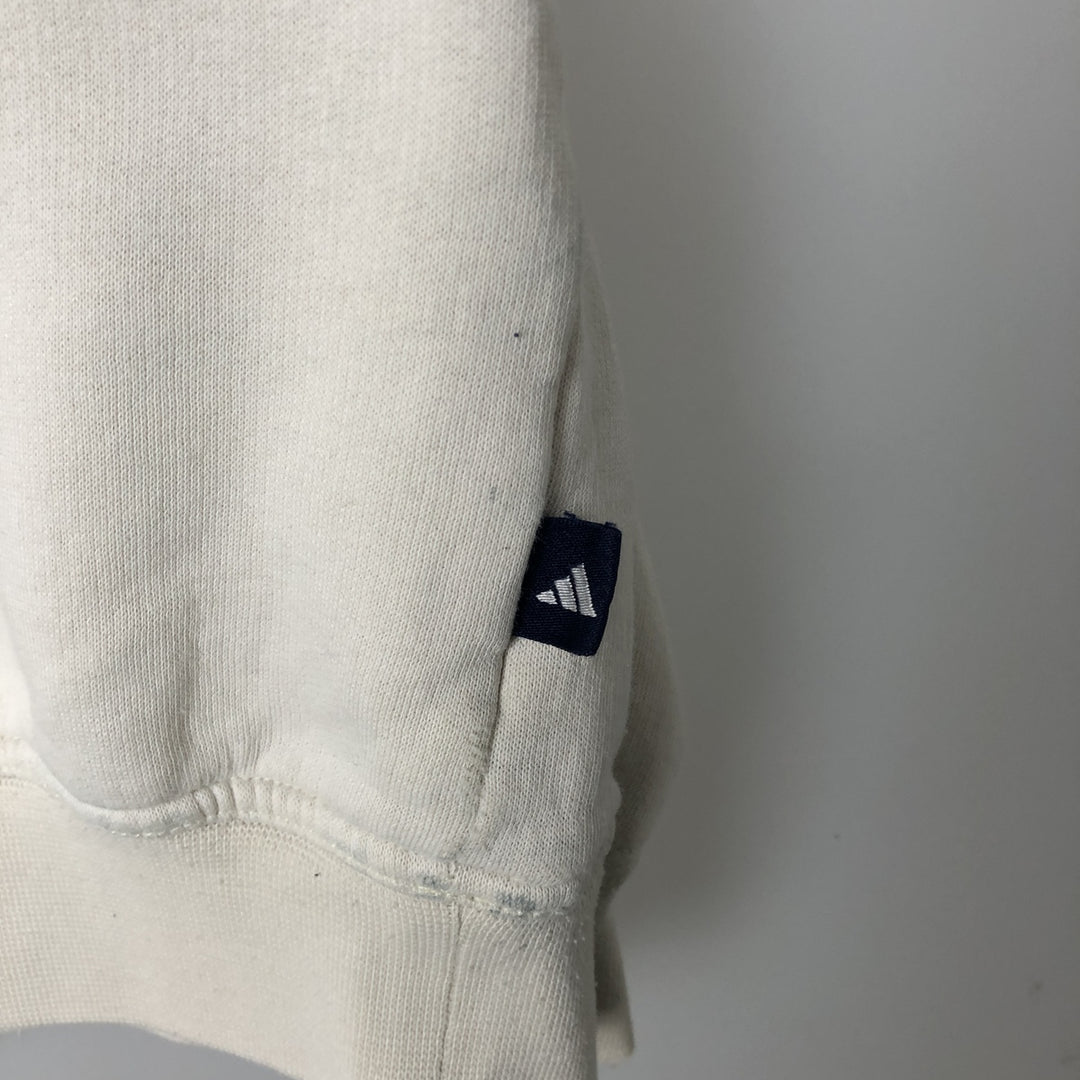 90'S Adidas logo sweatshirt, made in Indonesia, men's size L equivalent, vintage. cotton white type Vintage Second Hand