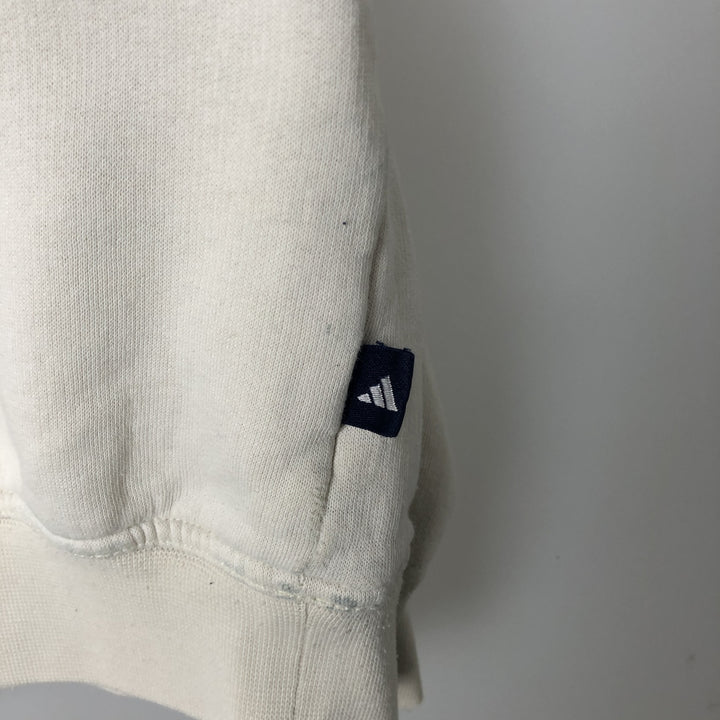 90'S Adidas logo sweatshirt, made in Indonesia, men's size L equivalent, vintage. cotton white type Vintage Second Hand