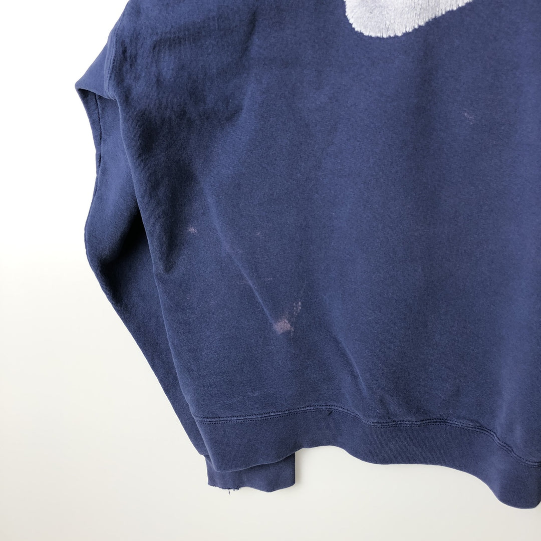 90'S Nike Logo Sweatshirt, Made in USA, Men's XL, Vintage cotton navy blue type Vintage Second Hand