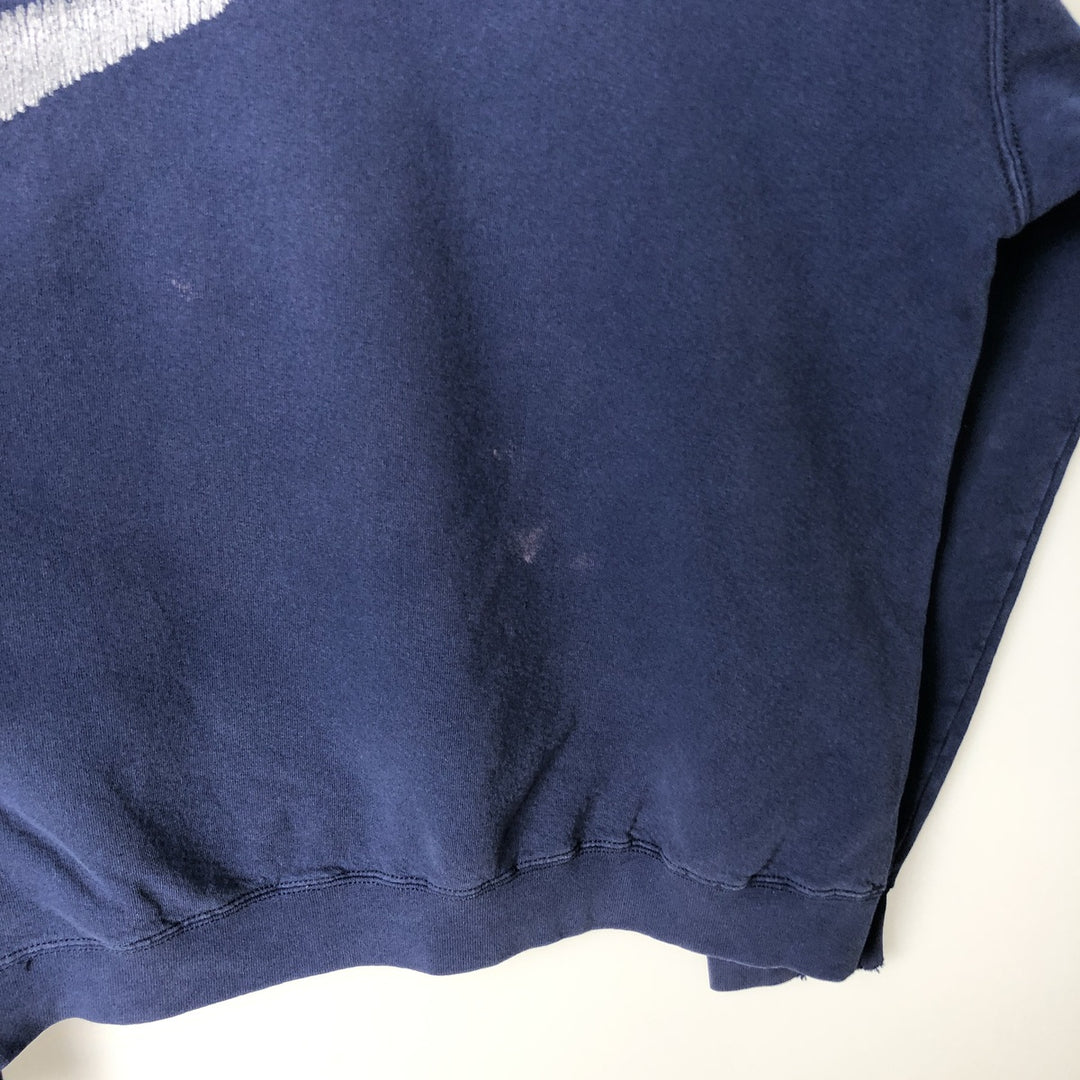 90'S Nike Logo Sweatshirt, Made in USA, Men's XL, Vintage cotton navy blue type Vintage Second Hand