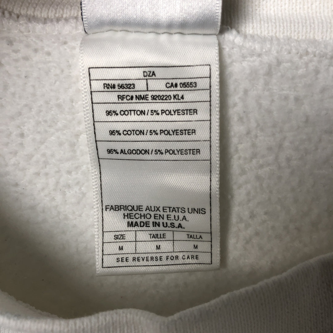 Vintage 90'S Nike One-Point Logo Sweatshirt, Made in USA, Men's Size Medium cotton white type Vintage Second Hand