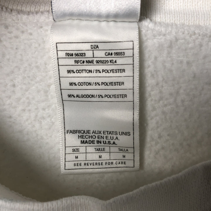 Vintage 90'S Nike One-Point Logo Sweatshirt, Made in USA, Men's Size Medium cotton white type Vintage Second Hand