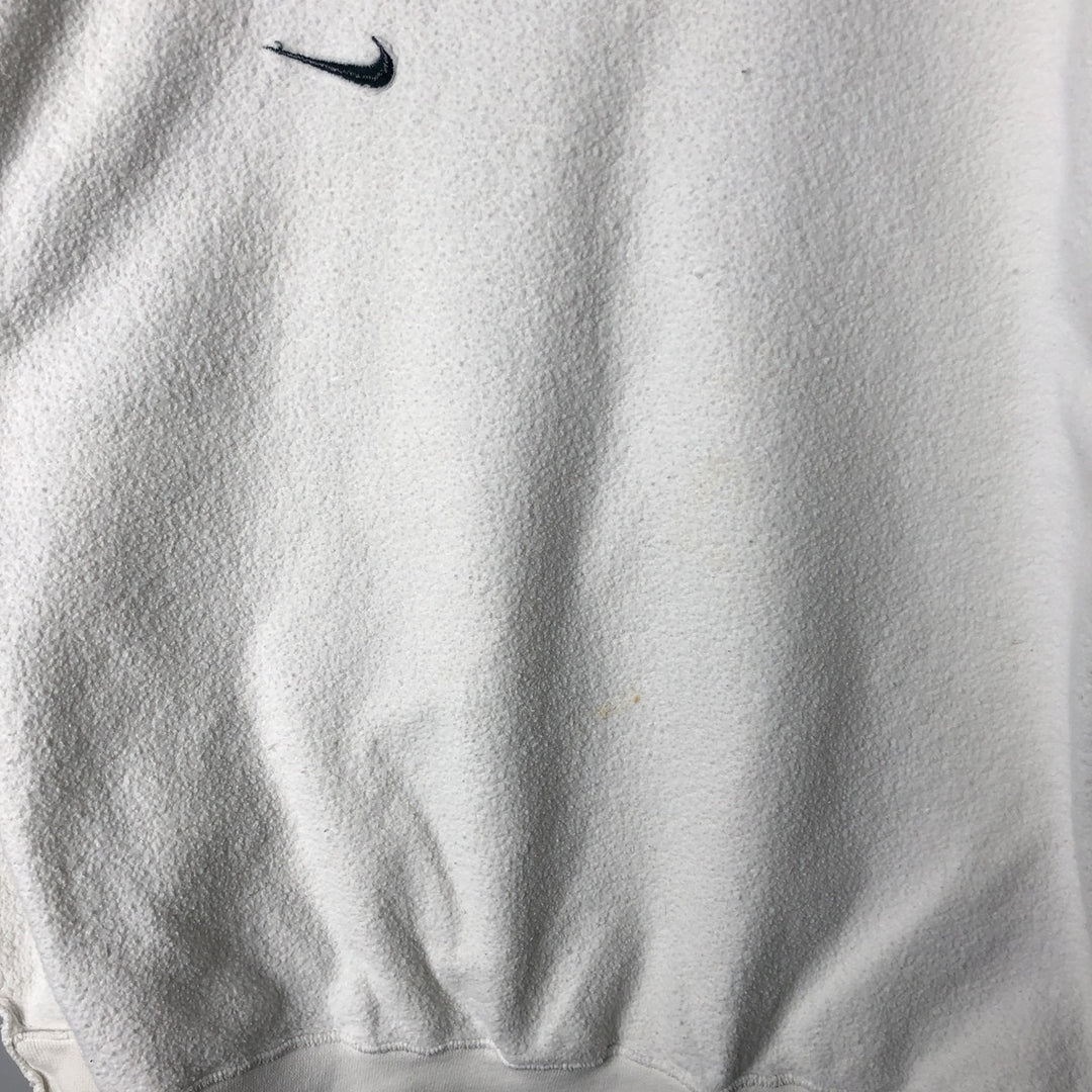 Vintage 90'S Nike One-Point Logo Sweatshirt, Made in USA, Men's Size Medium cotton white type Vintage Second Hand
