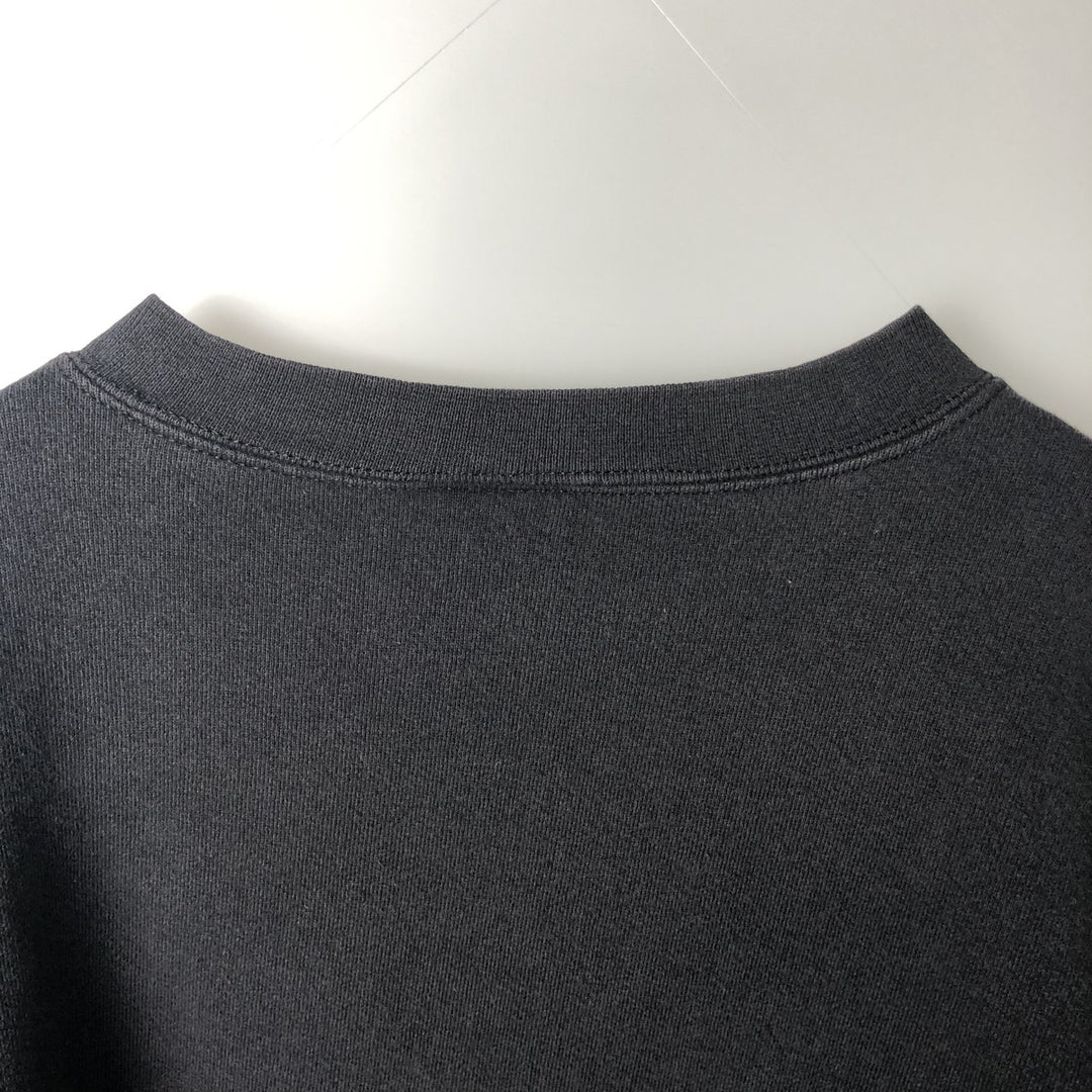 90'S Nike Logo Sweatshirt, Made in USA, Men's L Size, Vintage cotton black type Vintage Second Hand