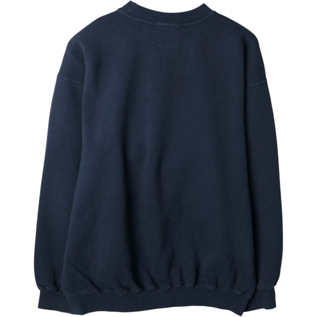 90'S Nike One Point Logo Sweatshirt Trainer Made in USA Men's L Size Vintage cotton navy blue type Vintage Second Hand
