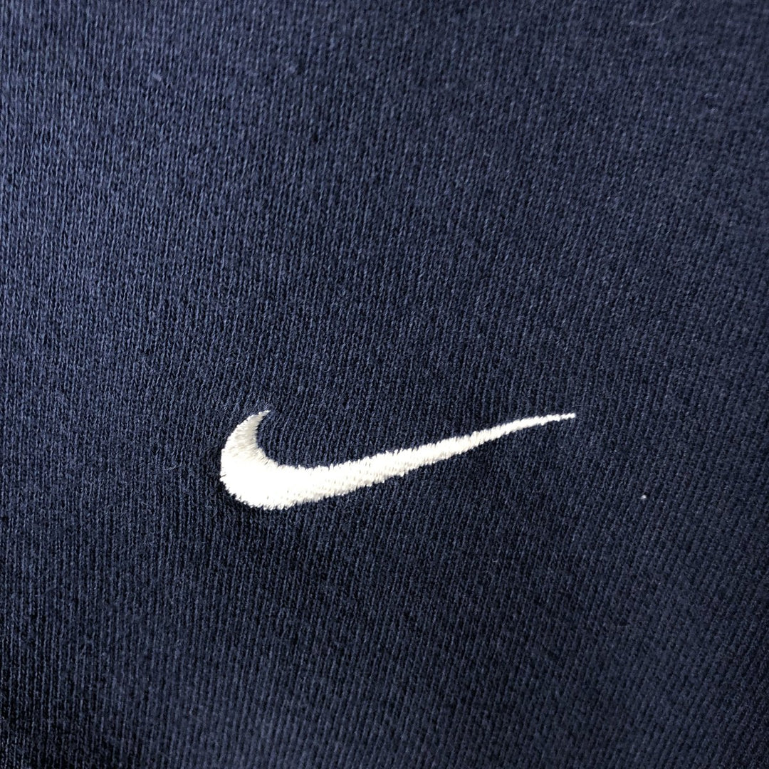 90'S Nike One Point Logo Sweatshirt Trainer Made in USA Men's L Size Vintage cotton navy blue type Vintage Second Hand