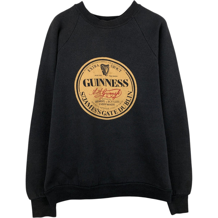 90'S Guinness Beer Advertising Sweatshirt, Men's Size L (approx.), Vintage cotton black type Vintage Second Hand