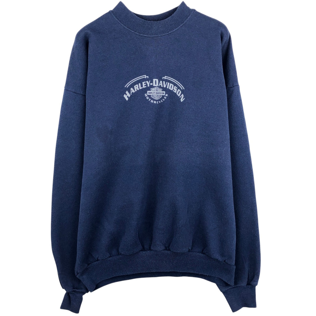 Harley-Davidson Advertising Sweatshirt, Men's XL Size unclear navy blue type Vintage Second Hand