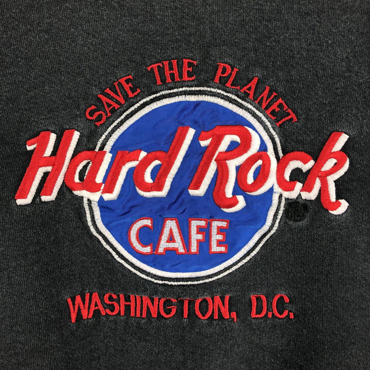 90'S Hard Rock Cafe Advertising Sweatshirt, Made in USA, Men's L, Vintage cotton Charcoal Vintage Second Hand