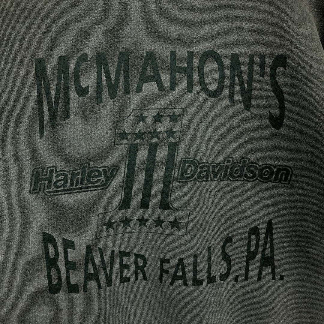 Harley-Davidson Advertising Sweatshirt, Made in USA, Men's XL cotton Khaki type sage green Vintage Second Hand