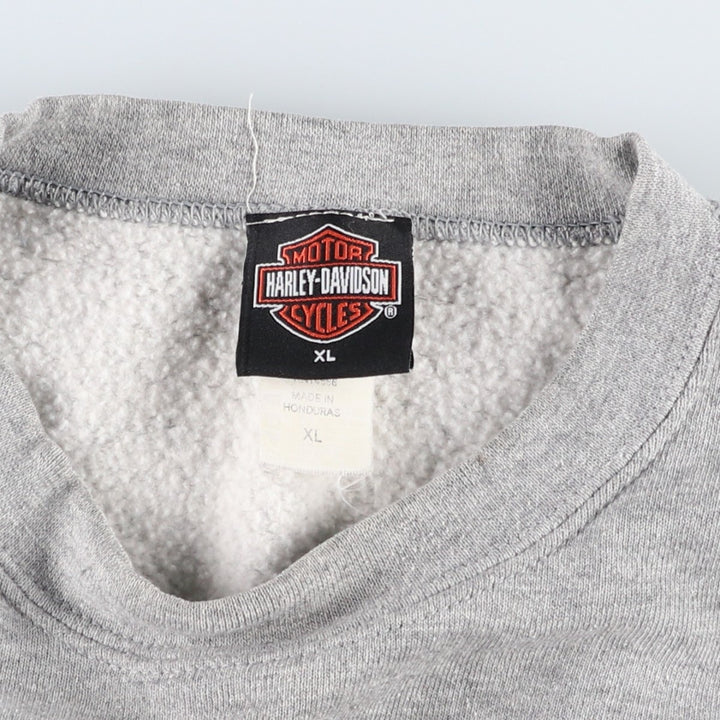 2000'S Harley-Davidson Eagle Pattern Stars and Stripes Advertising Sweatshirt, Men's Size XL (approx.) cotton gray type Vintage Second Hand