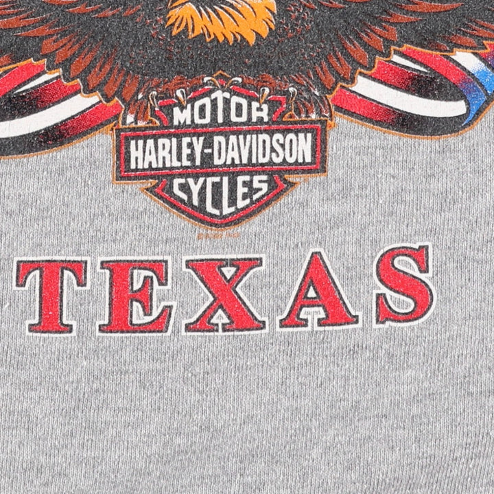 2000'S Harley-Davidson Eagle Pattern Stars and Stripes Advertising Sweatshirt, Men's Size XL (approx.) cotton gray type Vintage Second Hand