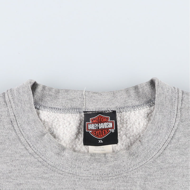 2000'S Harley-Davidson Eagle Pattern Stars and Stripes Advertising Sweatshirt, Men's Size XL (approx.) cotton gray type Vintage Second Hand