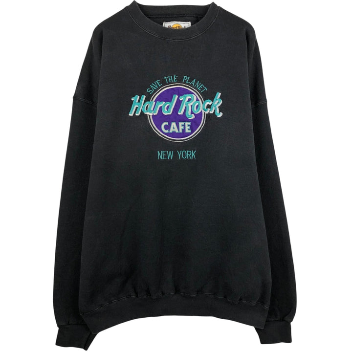 HARD ROCK CAFE Advertising Sweatshirt, Made in USA, Men's XL cotton black type Vintage Second Hand