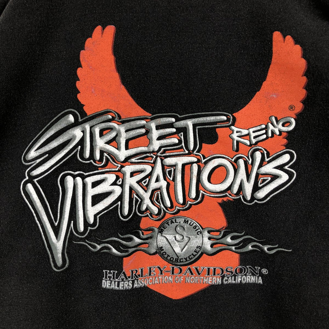 Harley-Davidson Advertising Sweatshirt, Men's XL Size cotton black type Vintage Second Hand