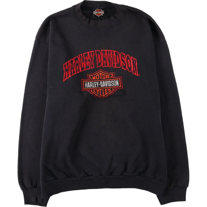Harley-Davidson advertising sweatshirt, made in USA, men's size L equivalent, vintage. polyester black type Vintage Second Hand