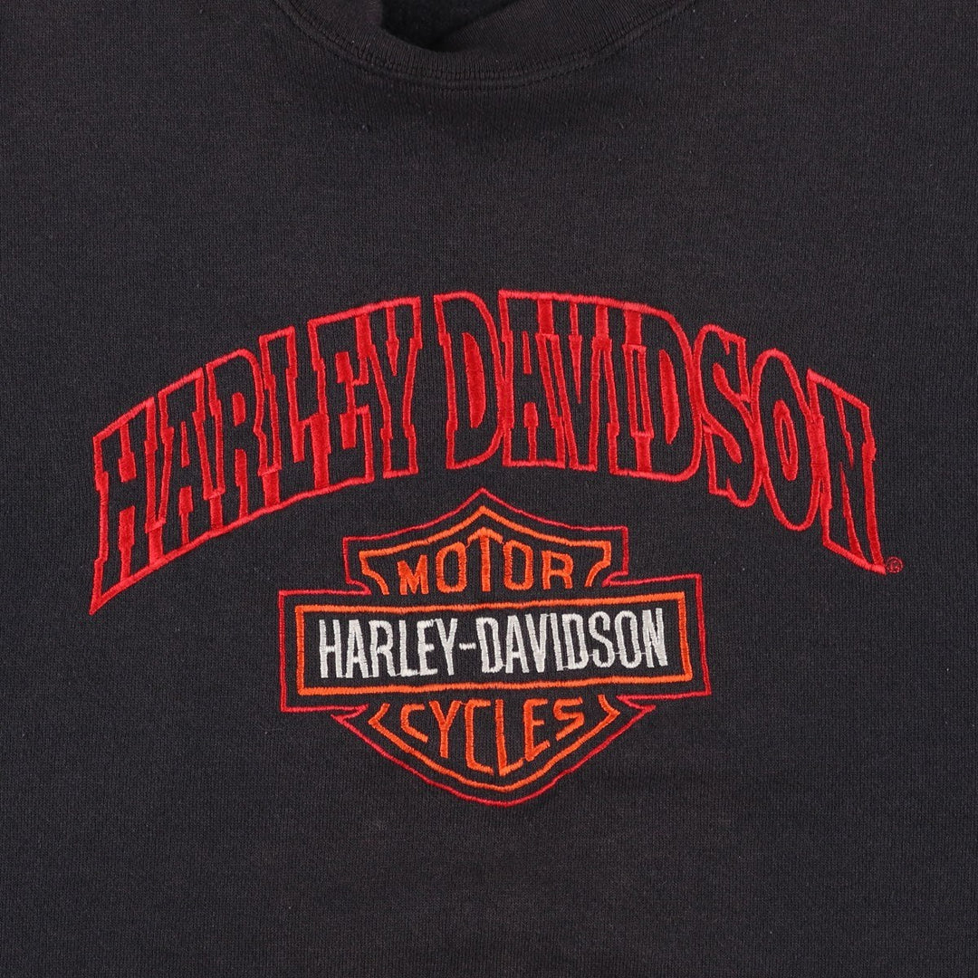 Harley-Davidson advertising sweatshirt, made in USA, men's size L equivalent, vintage. polyester black type Vintage Second Hand