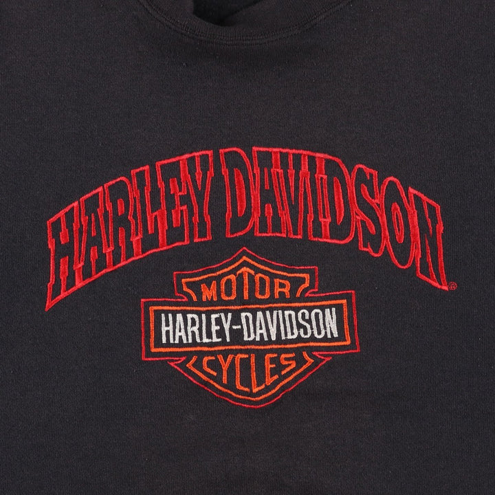 Harley-Davidson advertising sweatshirt, made in USA, men's size L equivalent, vintage. polyester black type Vintage Second Hand