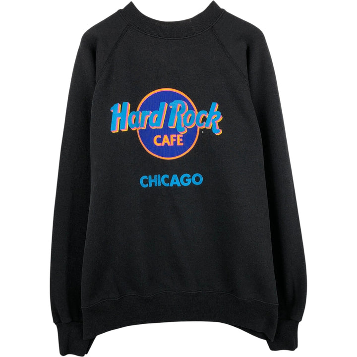 90'S Hard Rock Cafe Advertising Sweatshirt, Made in USA, Men's L, Vintage cotton black type Vintage Second Hand