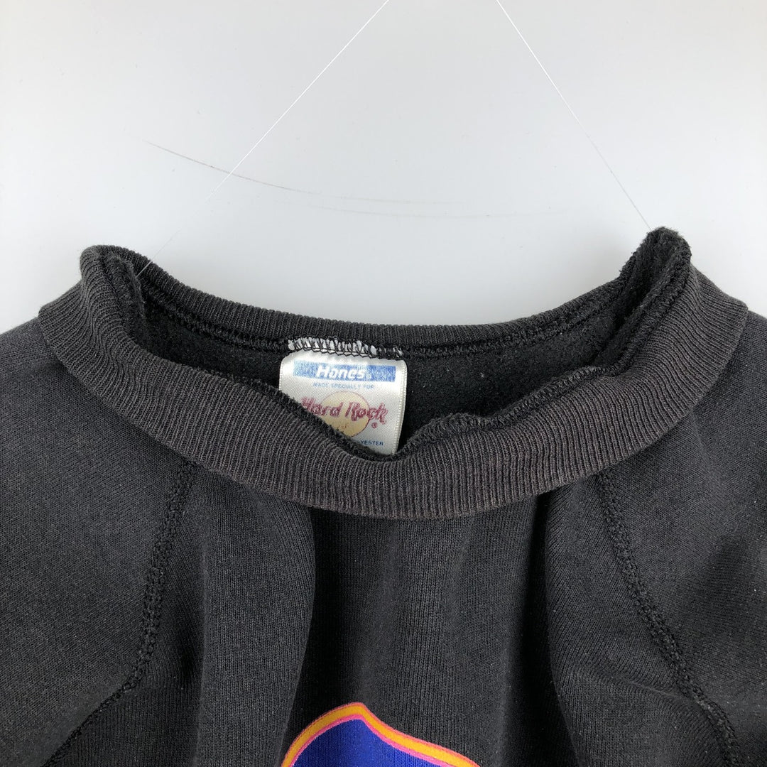 90'S Hard Rock Cafe Advertising Sweatshirt, Made in USA, Men's L, Vintage cotton black type Vintage Second Hand
