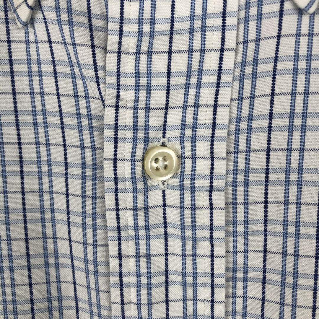 Ralph Lauren YARMOUTH Long Sleeve Button-Down Check Shirt, Men's Size M cotton blue type Vintage Second Hand