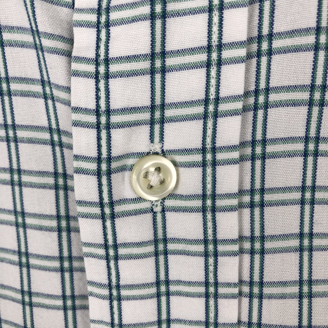 Ralph Lauren BLAKE long sleeve button down check shirt, men's XL size cotton white type Vintage Second Hand