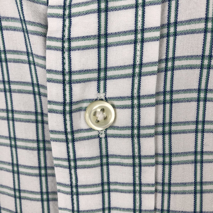 Ralph Lauren BLAKE long sleeve button down check shirt, men's XL size cotton white type Vintage Second Hand