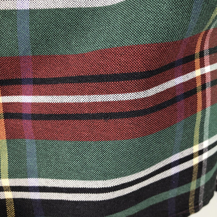 Ralph Lauren long-sleeved button-down check shirt, men's size M (approx.) cotton green type Vintage Second Hand