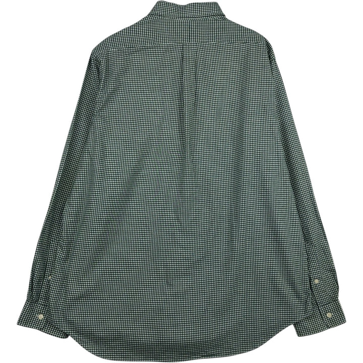 Ralph Lauren Gingham Check Long Sleeve Button-Down Check Shirt Men's XL cotton green type Vintage Second Hand