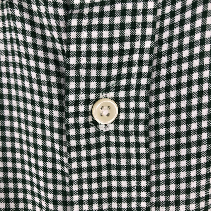 Ralph Lauren Gingham Check Long Sleeve Button-Down Check Shirt Men's XL cotton green type Vintage Second Hand