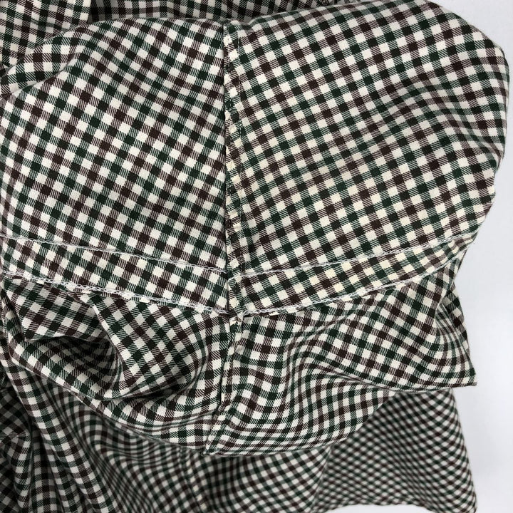 Ralph Lauren POLO by Ralph Lauren BLAKE Gingham Check Long-Sleeve Button-Down Check Shirt, Men's Size L (approx.) cotton green type Vintage Second Hand
