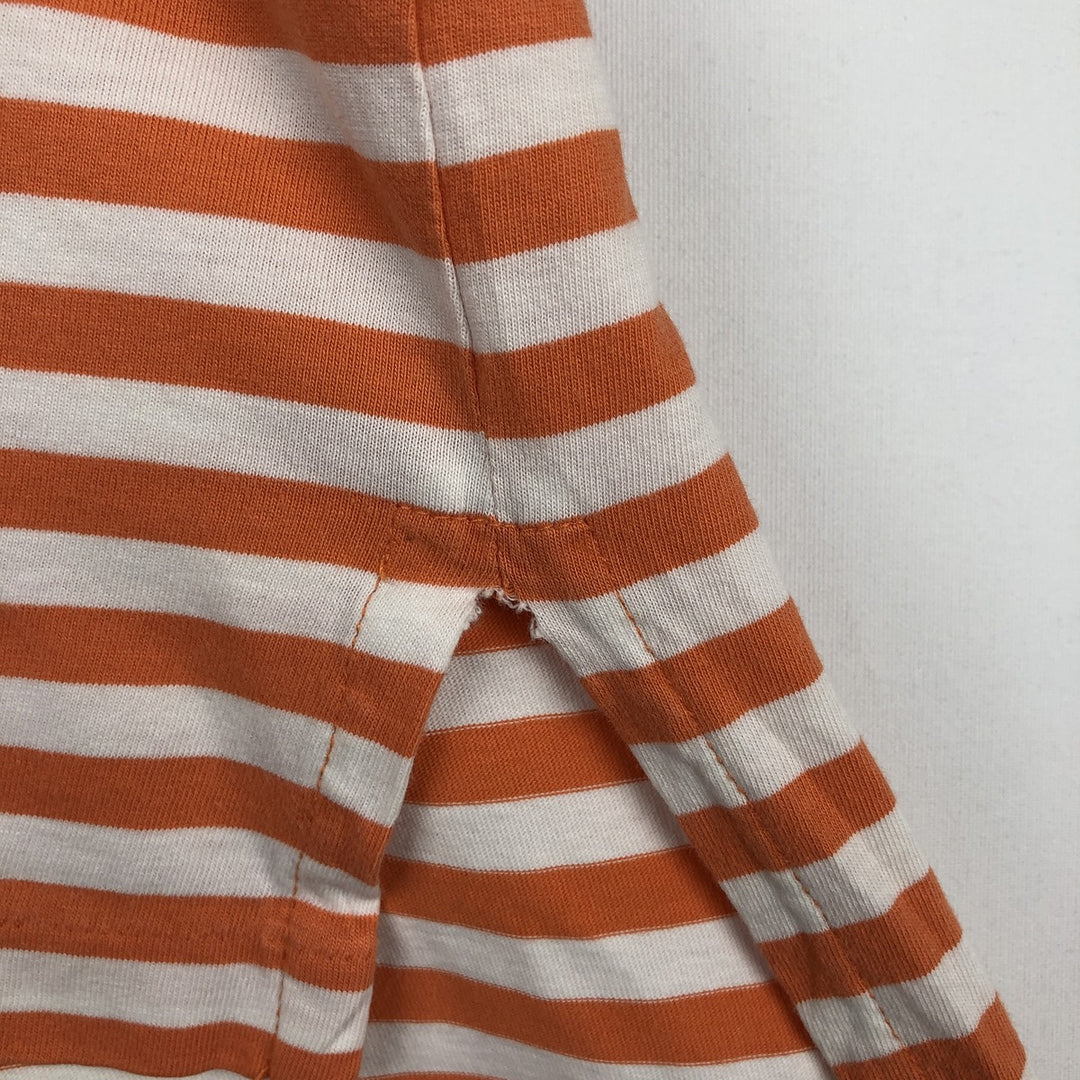 Ralph Lauren POLO by Ralph Lauren CUSTOM FIT short sleeve striped polo shirt men's size M cotton orange type Vintage Second Hand