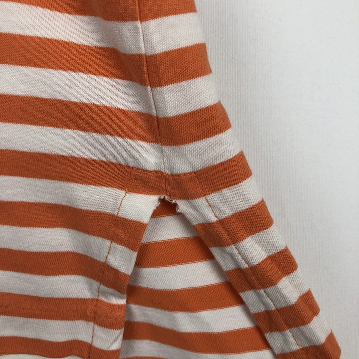 Ralph Lauren POLO by Ralph Lauren CUSTOM FIT short sleeve striped polo shirt men's size M cotton orange type Vintage Second Hand