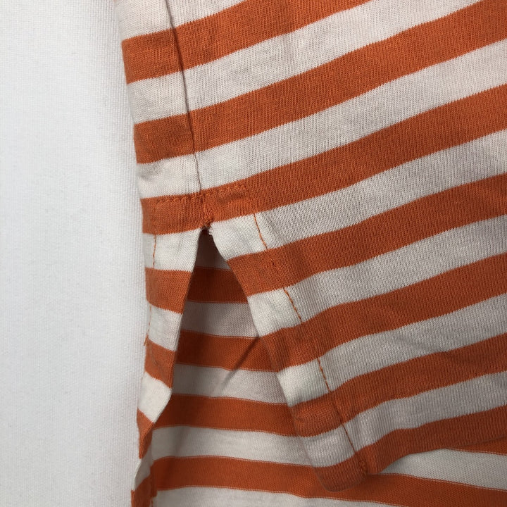 Ralph Lauren POLO by Ralph Lauren CUSTOM FIT short sleeve striped polo shirt men's size M cotton orange type Vintage Second Hand