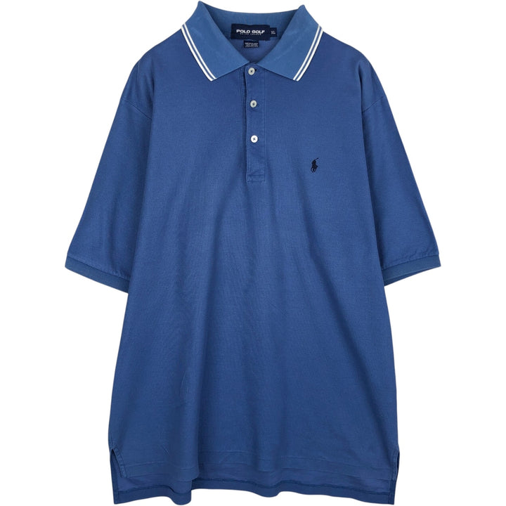 Ralph Lauren POLO GOLF Short Sleeve Polo Shirt Men's XL cotton blue type Vintage Second Hand