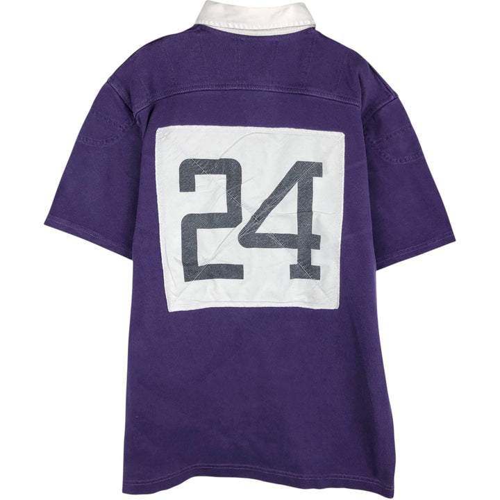 Nike College Short-Sleeve Rugby Shirt, Men's Size M (approx.) cotton purple type Vintage Second Hand