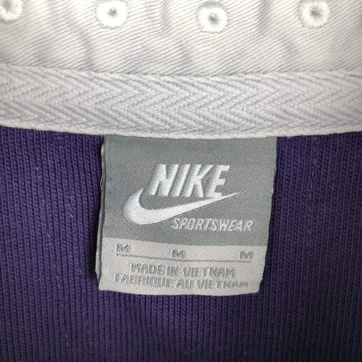 Nike College Short-Sleeve Rugby Shirt, Men's Size M (approx.) cotton purple type Vintage Second Hand