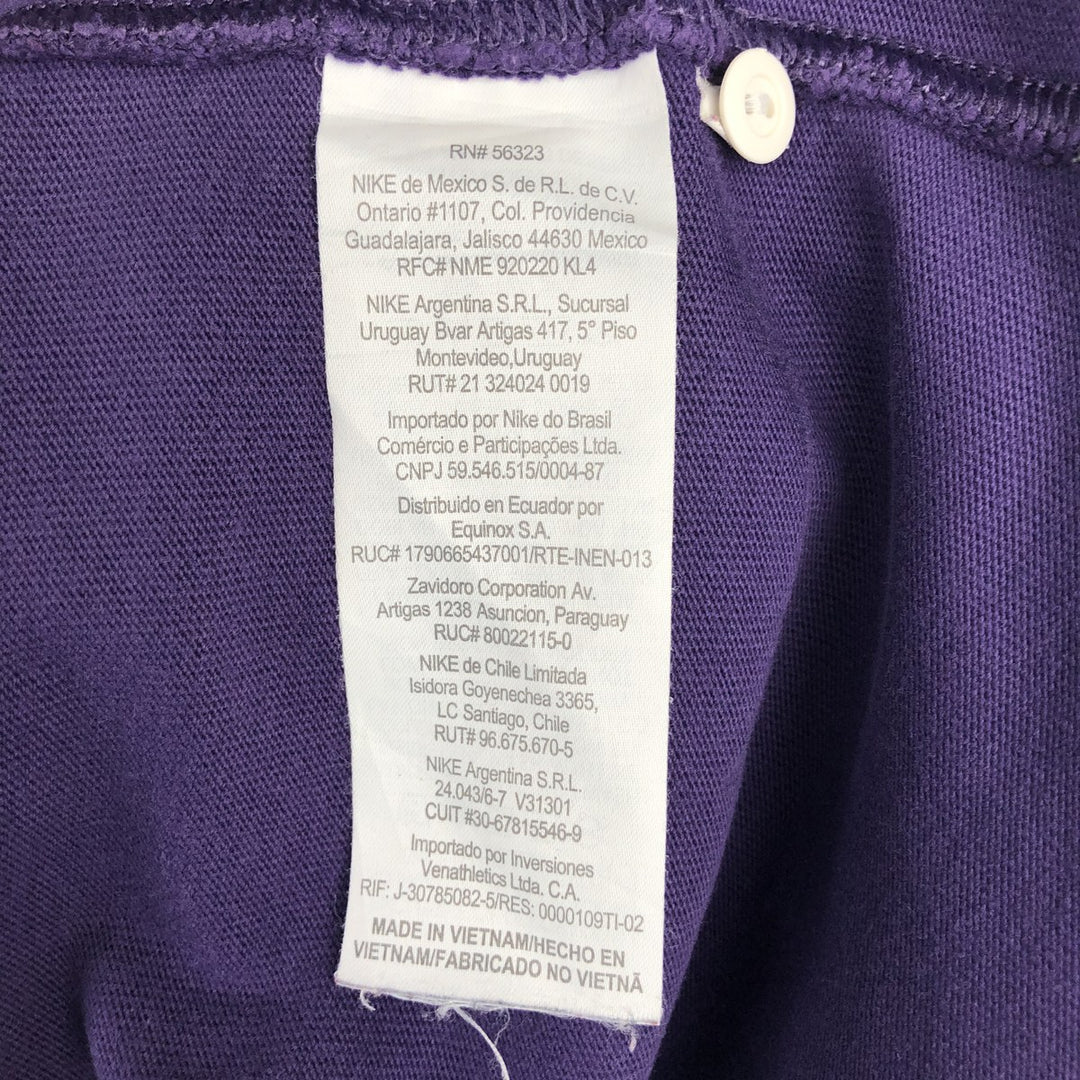Nike College Short-Sleeve Rugby Shirt, Men's Size M (approx.) cotton purple type Vintage Second Hand