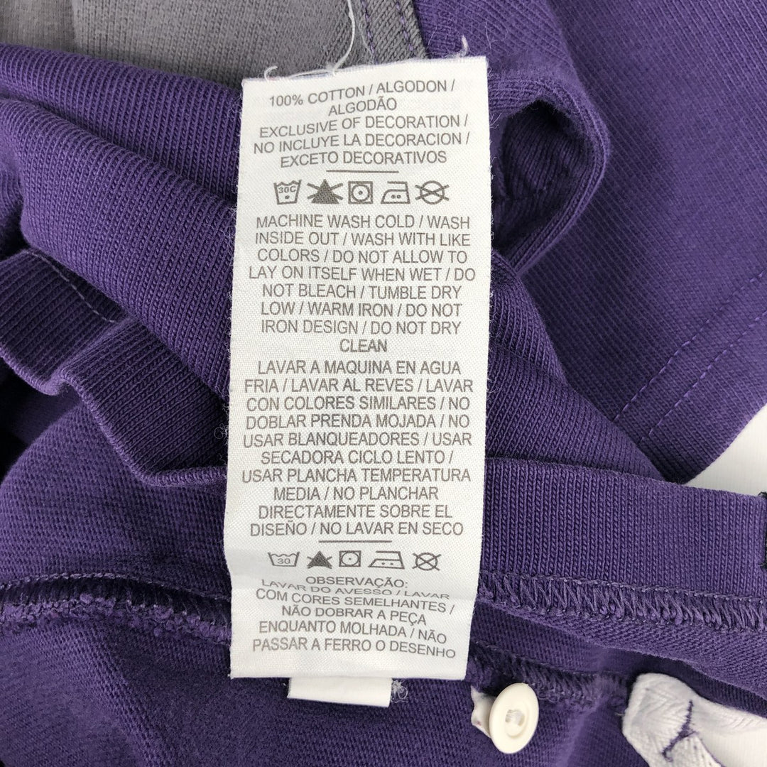 Nike College Short-Sleeve Rugby Shirt, Men's Size M (approx.) cotton purple type Vintage Second Hand