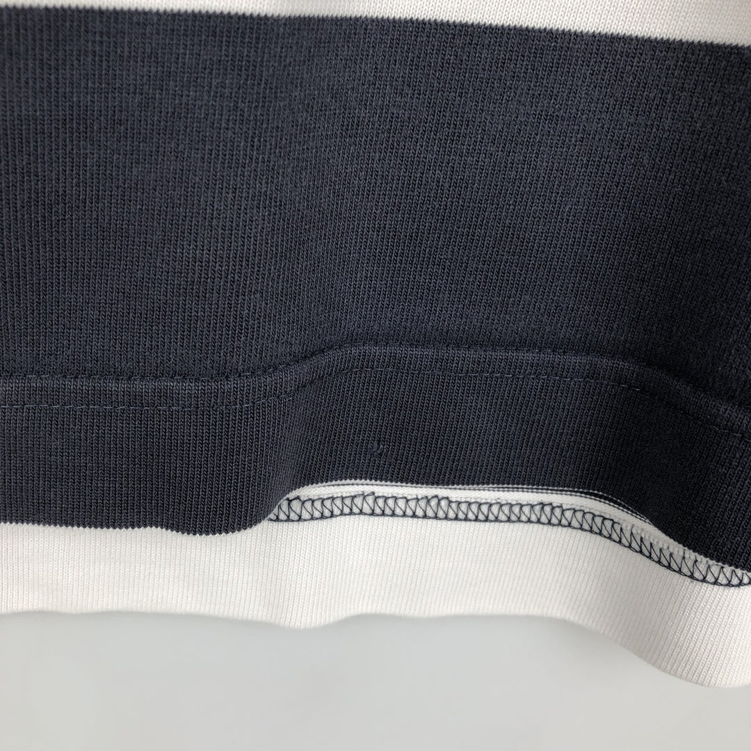 Nike Short Sleeve Striped Polo Shirt Men's Size L cotton navy blue type Vintage Second Hand