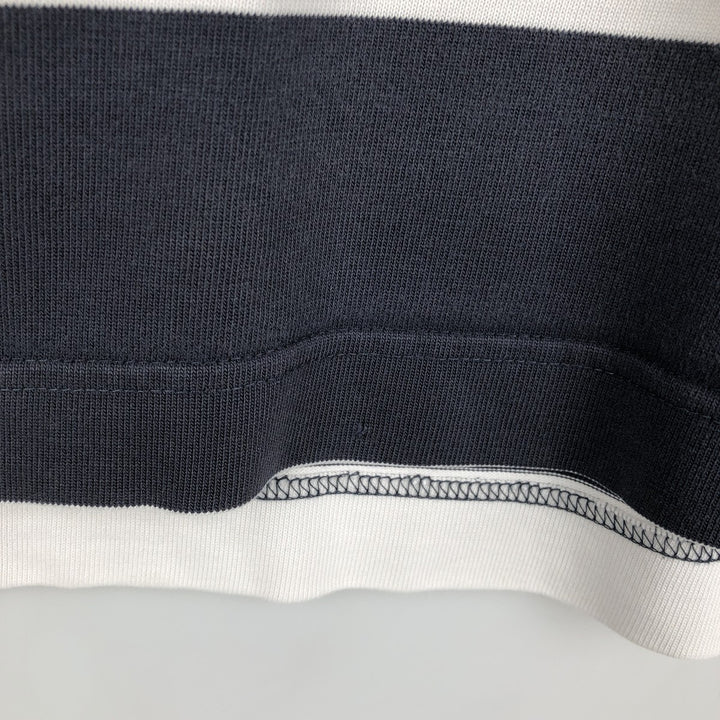Nike Short Sleeve Striped Polo Shirt Men's Size L cotton navy blue type Vintage Second Hand