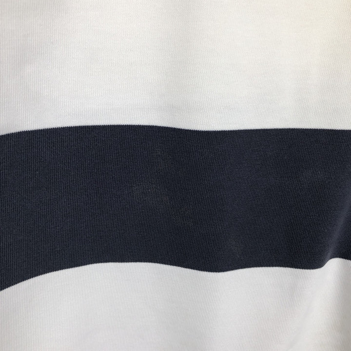 Nike Short Sleeve Striped Polo Shirt Men's Size L cotton navy blue type Vintage Second Hand
