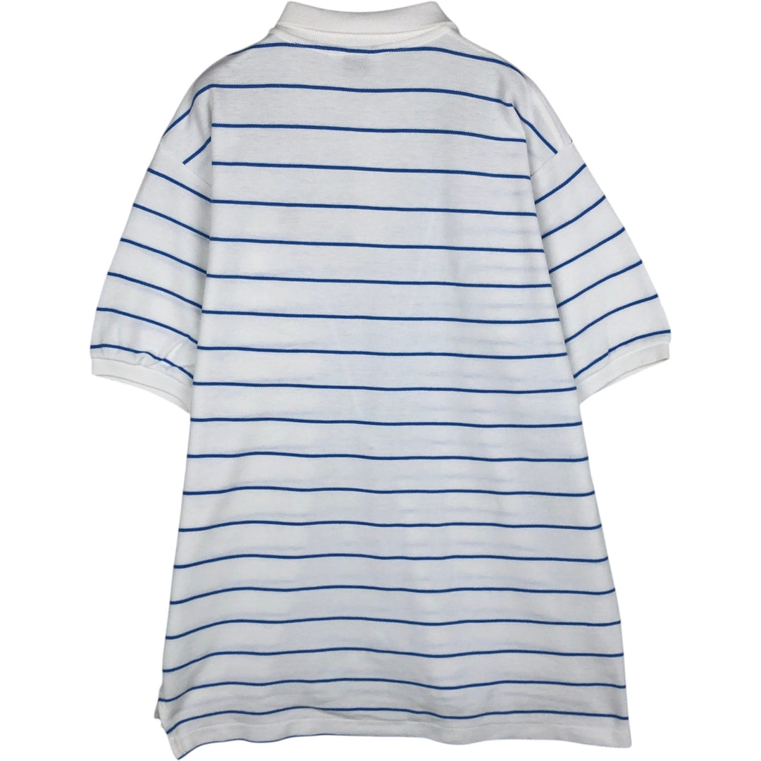 Brooks Brothers Golden Fleece Short-Sleeve Striped Polo Shirt, Made in USA, Men's Size XL (approx.) cotton white type Vintage Second Hand