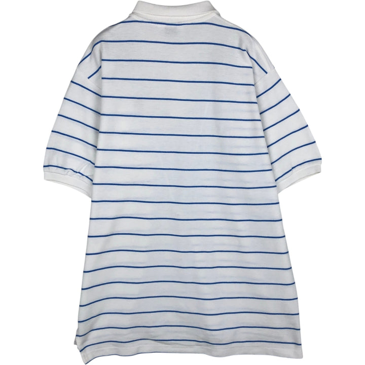 Brooks Brothers Golden Fleece Short-Sleeve Striped Polo Shirt, Made in USA, Men's Size XL (approx.) cotton white type Vintage Second Hand