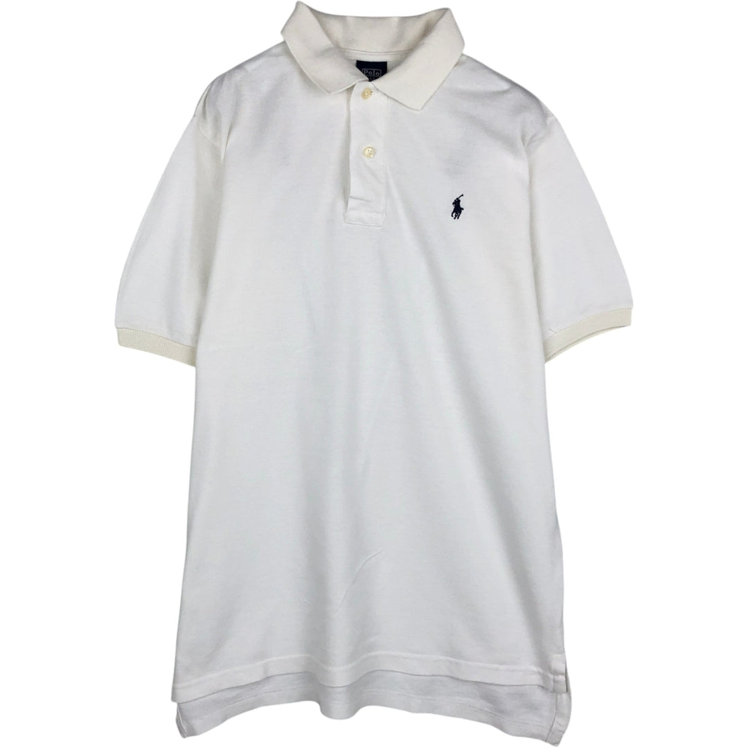 Ralph Lauren POLO by Ralph Lauren short sleeve polo shirt, men's size L cotton white type Vintage Second Hand