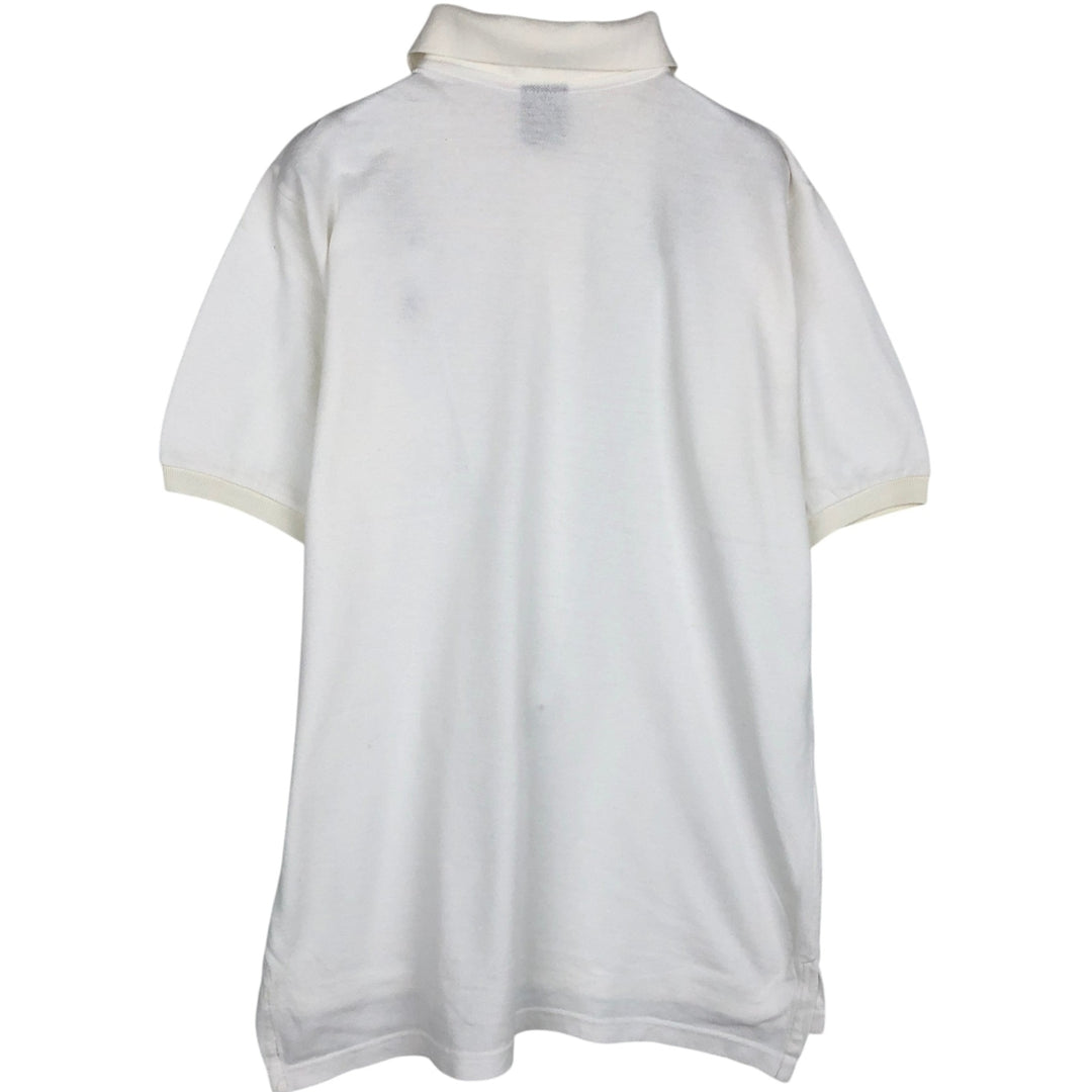 Ralph Lauren POLO by Ralph Lauren short sleeve polo shirt, men's size L cotton white type Vintage Second Hand