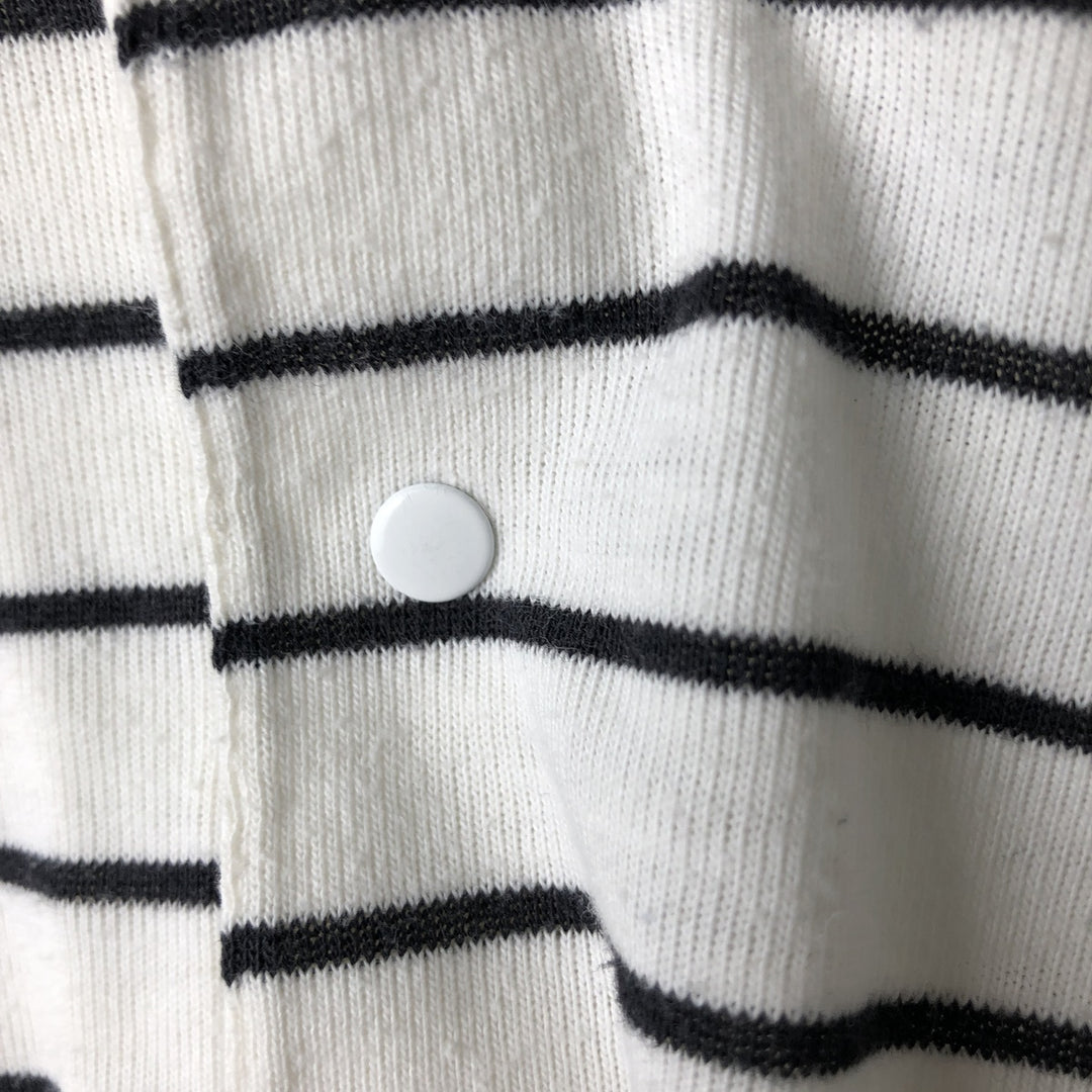 1980s-era Adidas Trefoil logo short-sleeved striped polo shirt, men's size S equivalent, vintage. unclear white type Vintage Second Hand