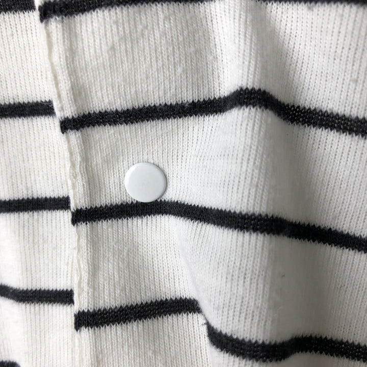 1980s-era Adidas Trefoil logo short-sleeved striped polo shirt, men's size S equivalent, vintage. unclear white type Vintage Second Hand