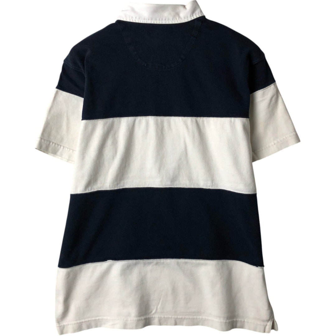 Ralph Lauren CHAPS Short-Sleeve Striped Polo Shirt, Men's Size M (approx.) cotton black type Vintage Second Hand