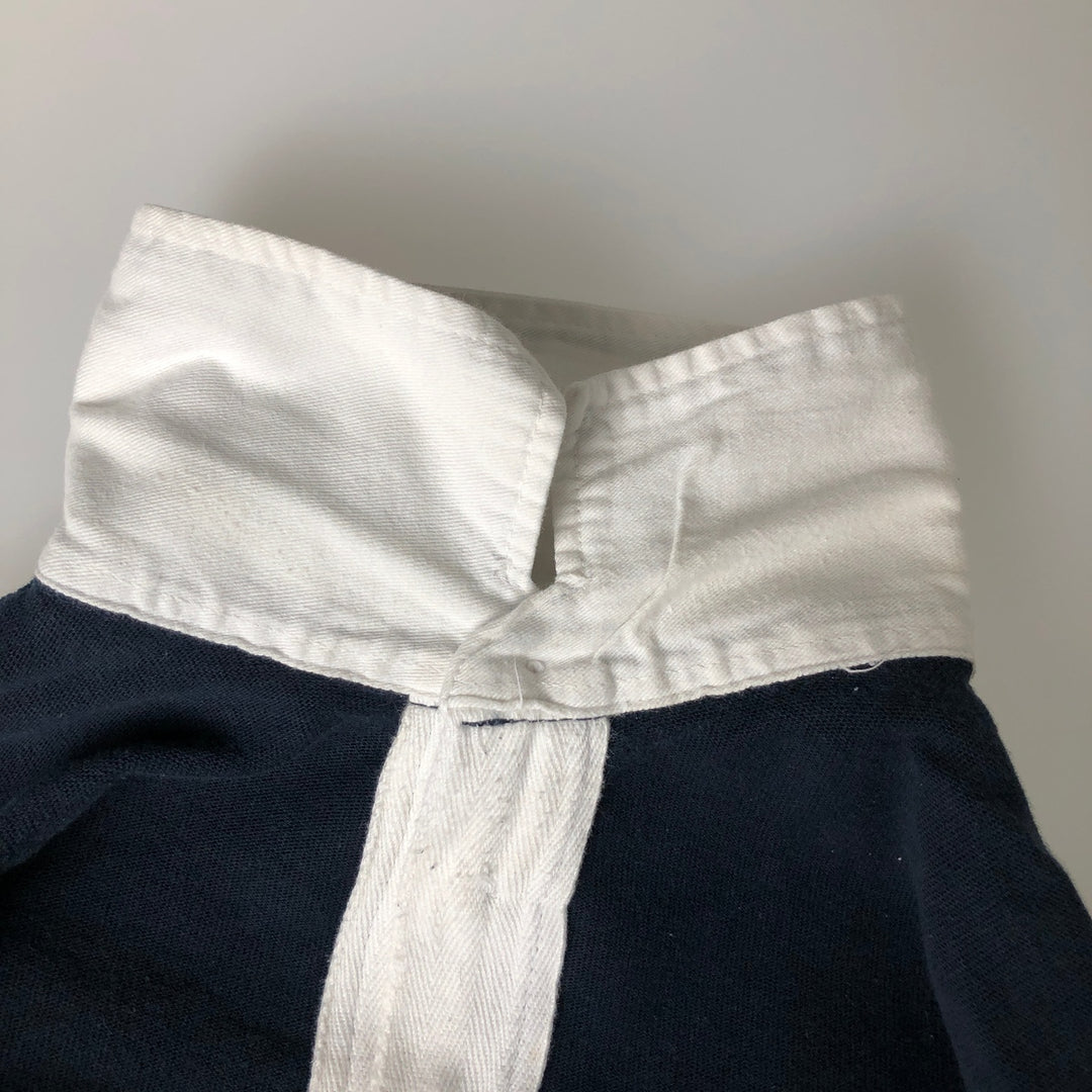 Ralph Lauren CHAPS Short-Sleeve Striped Polo Shirt, Men's Size M (approx.) cotton black type Vintage Second Hand